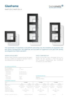 Datasheet van Homematic IP Glazen frame tweevoudig