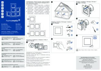 Handleiding van Homematic IP Glazen frame drievoudig