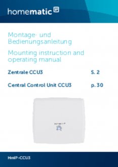 Handleiding van Homematic IP Centrale Controller CCU3