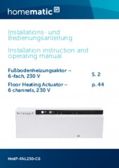 Handleiding van Homematic IP Zoneregelaar 6 kanalen - 230V