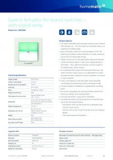 Datasheet van Homematic IP Schakelaar met signaallamp