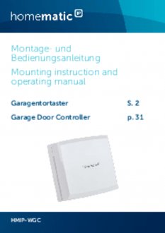 Handleiding van Homematic IP Garagepoort drukknop