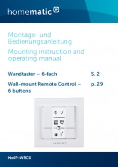 Handleiding van Homematic IP Draadloze drukknop met 6 knoppen