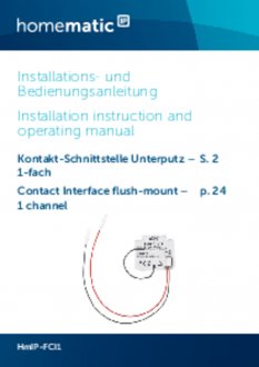 Handleiding van Homematic IP Input module inbouw enkelvoud