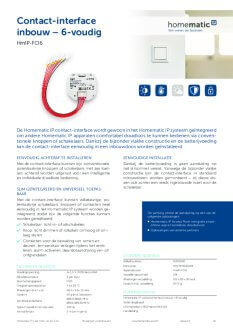 Datasheet van Homematic IP Input module inbouw zesvoud