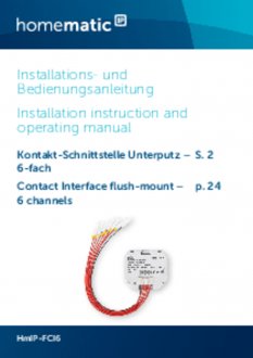 Handleiding van Homematic IP Input module inbouw zesvoud