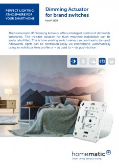 Datasheet van Homematic IP Dimmer voor merk-wipvlak