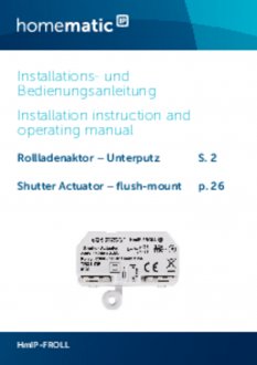 Handleiding van Homematic IP Inbouw rolluik en zonwering schakel module