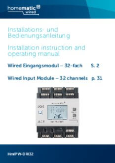 Handleiding van Homematic IP Wired input module - 32 kanalen