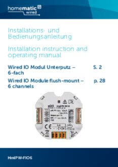 Handleiding van Homematic IP Wired input output module 6-voud