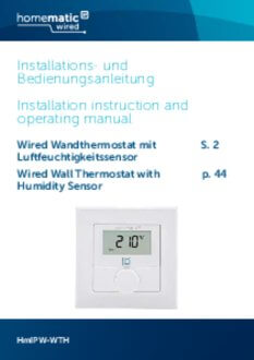Handleiding van Homematic IP Wired thermostaat en luchtvochtigheidssensor