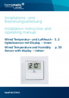 Handleiding van Homematic IP Wired temperatuur- en luchtvochtigheidssensor met display