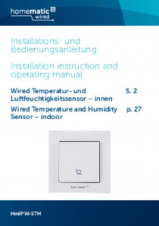 Handleiding van Homematic IP Wired temperatuur- en luchtvochtigheidssensor