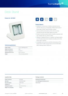 Datasheet van Homematic IP Tafelstandaard