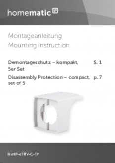 Handleiding van Homematic IP Demontage beveiliging voor thermostaatknop compact