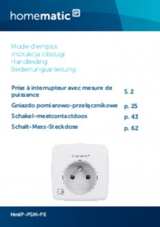 Handleiding van Homematic IP Stekkerschakelaar 3680 Watt - penaarde, met energiemeter