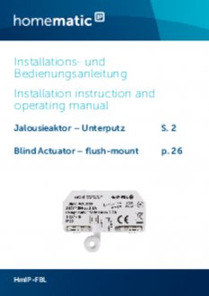 Handleiding van Homematic IP Inbouw jaloezie en lamellen schakel module