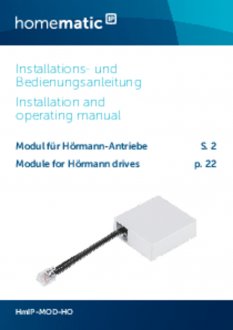 Handleiding van Homematic IP Hörmann garagepoort en deur module