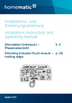 Handleiding van Homematic IP Inbouw dimmer module