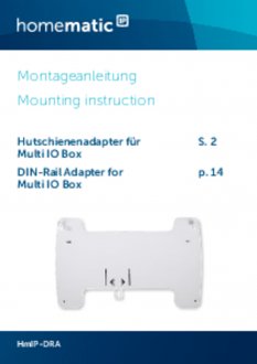 Handleiding van Homematic IP DIN-rail montagevlak voor warmtepomp module