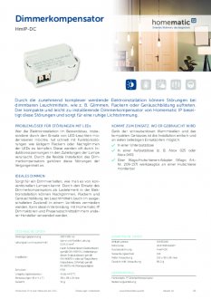 Datasheet van Homematic IP Compensator / dimstabilisator voor LED