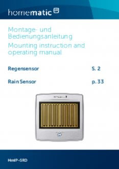 Handleiding van Homematic IP Regensensor