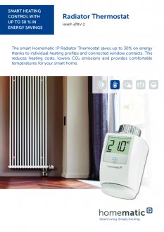 Datasheet van Homematic IP Slimme thermostaatknop