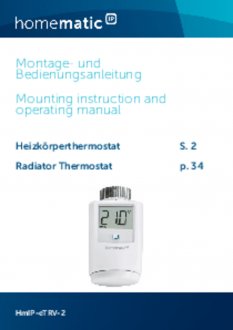 Handleiding van Homematic IP Slimme thermostaatknop