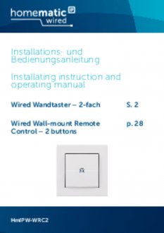 Handleiding van Homematic IP Wired drukknop met 2 knoppen