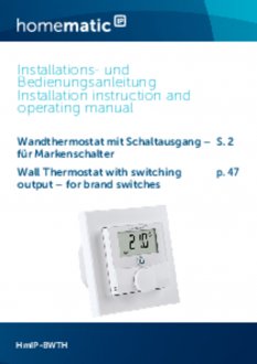 Handleiding van Homematic IP Thermostaat met ingebouwde voeding