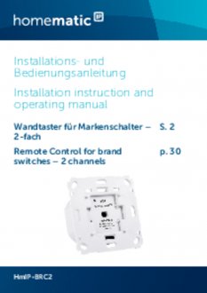 Handleiding van Homematic IP Draadloze drukknop voor merk-wipvlak