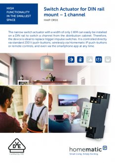 Datasheet van Homematic IP Draadloze schakelactor - 1 output en 1 input