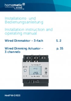 Handleiding van Homematic IP Wired dimactor - 3 kanalen