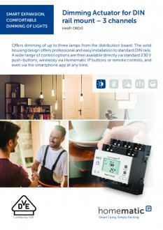 Datasheet van Homematic IP Dimactor - 3 outputs en 3 inputs