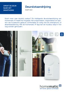 Datasheet van Homematic IP Smart lock elektrisch deurslot