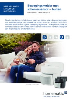 Datasheet van Homematic IP Bewegingsmelder buiten wit