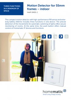 Datasheet van Homematic IP Integreerbare bewegingsmelder
