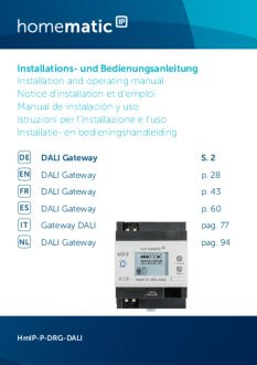 Handleiding van Homematic IP DALI controller