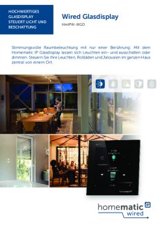 Datasheet van Homematic IP Wired touchdisplay