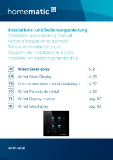 Handleiding van Homematic IP Wired touchdisplay