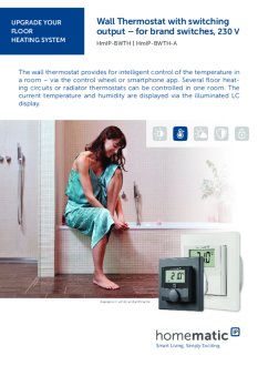 Datasheet van Homematic IP Thermostaat met ingebouwde voeding en relais zwart / antraciet