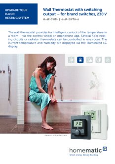 Datasheet van Homematic IP Thermostaat met ingebouwde voeding en relais mat zwart / antraciet