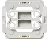 Met deze Berker B1 wipvlak adapter kunnen Berker wipvlakken en afdekramen uit de serie Arsys en K.1 toegepast worden op Homematic IP schakelaars en dimmers.