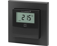 De Homematic IP temperatuursensor met display meet temperatuur en luchtvochtigheid en is geschikt voor opbouw montage aan de wand.